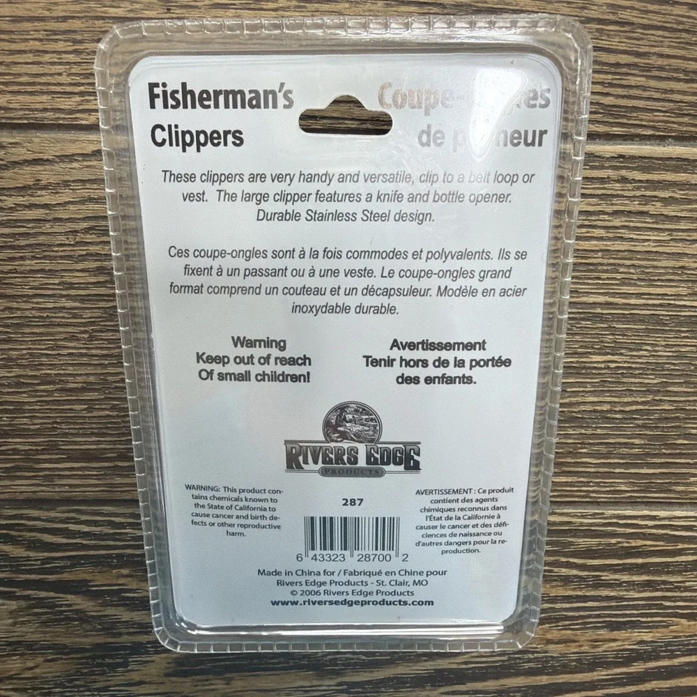 VTG 2006 Rivers Edge Fisherman's Clippers 2-Pack Crappie Design Dead Stock